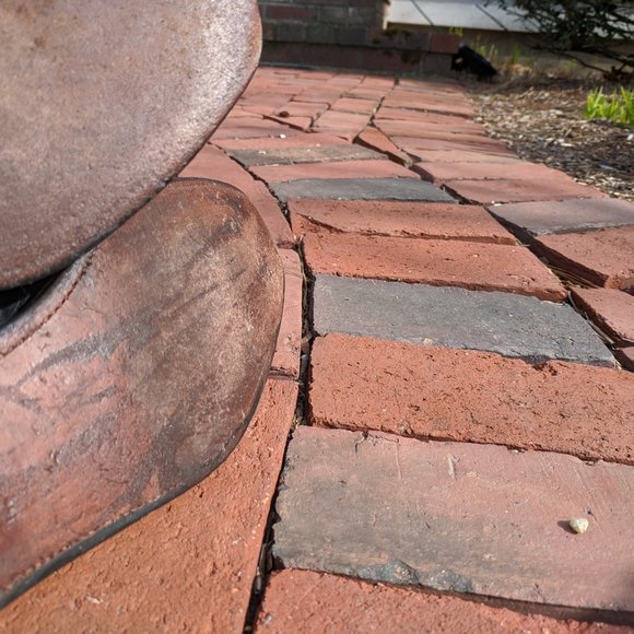 VTG Alan McAfee Mens Wingtip Shoes 11 C Black Leather Brogue England - Picture 9 of 16